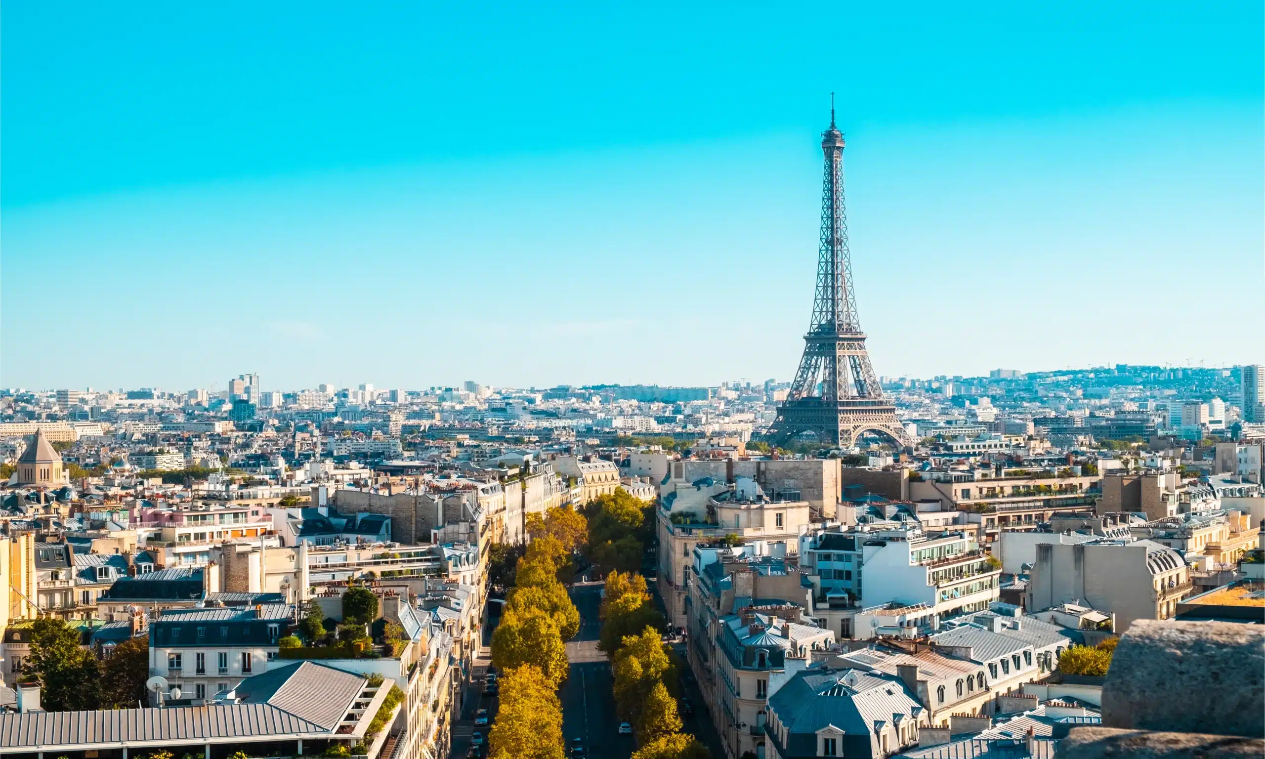 Vista de París con la torre Eiffel